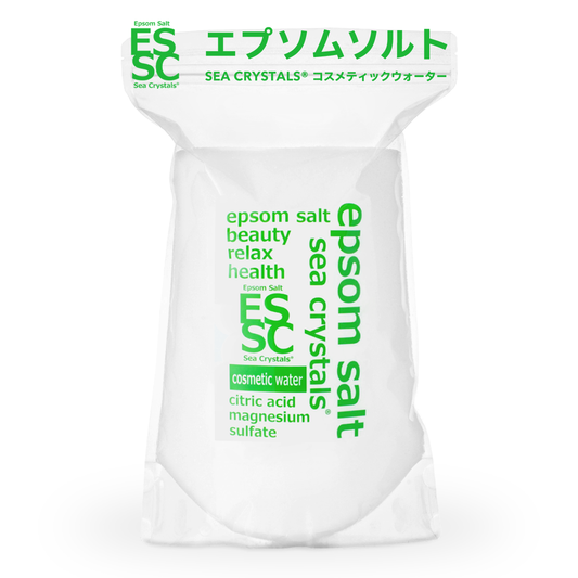 国産 エプソムソルト コスメティックウォーター 2.2kg (約14回分) シークリスタルス クエン酸配合 無香料 入浴剤 計量スプーン付【送料無料！(北海道・九州・沖繩を除く）】